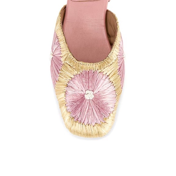 Jeffrey Campbell Shoes - Jeffrey Campbell Mitzy Mule gold pink raffia rattan 8 39